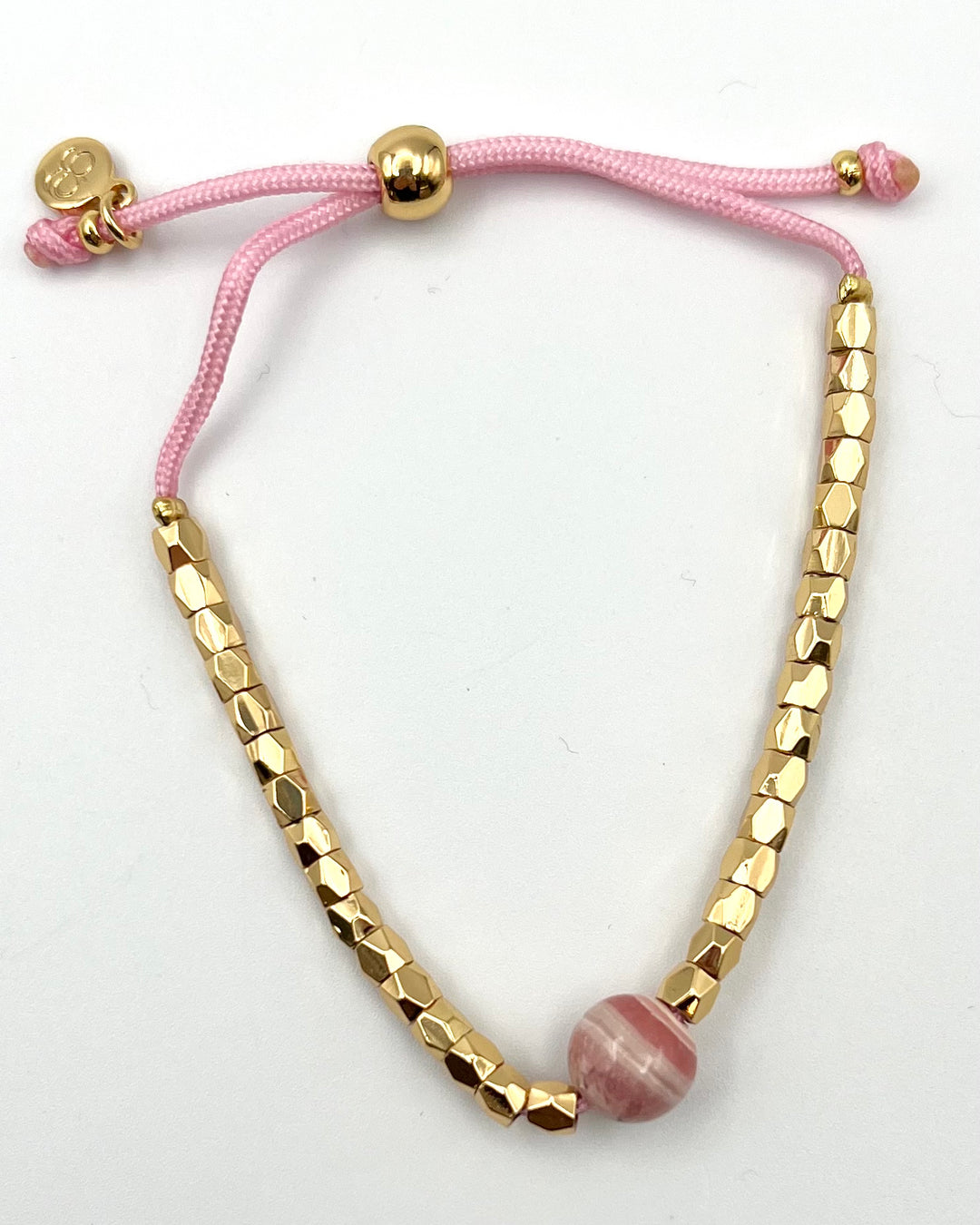 Pink And Gold Rope Bracelet