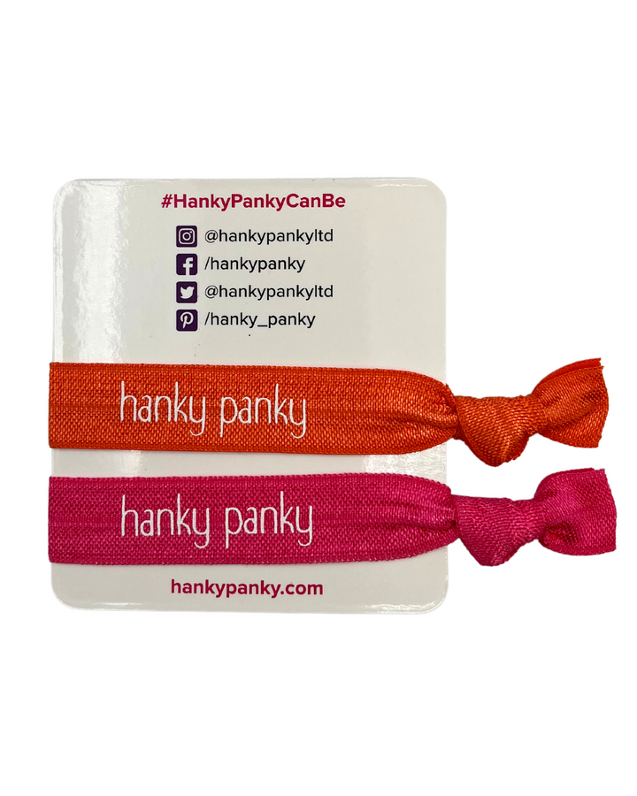 Orange and Pink Hair Tie Set