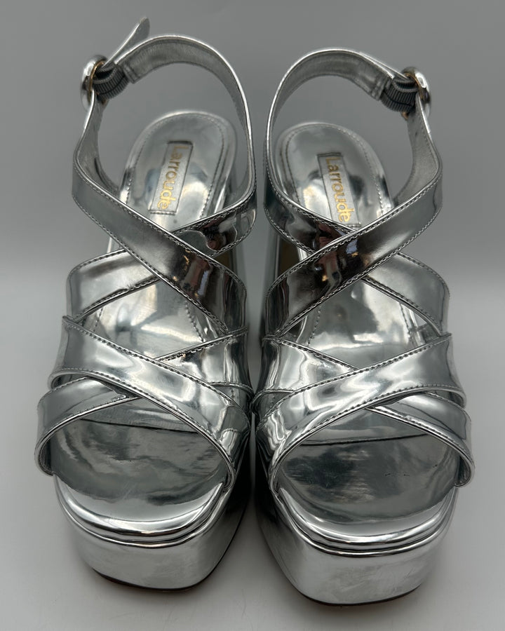 Silver Patent Leather Heels - Size 5.5, 8, 8.5, and 9.5