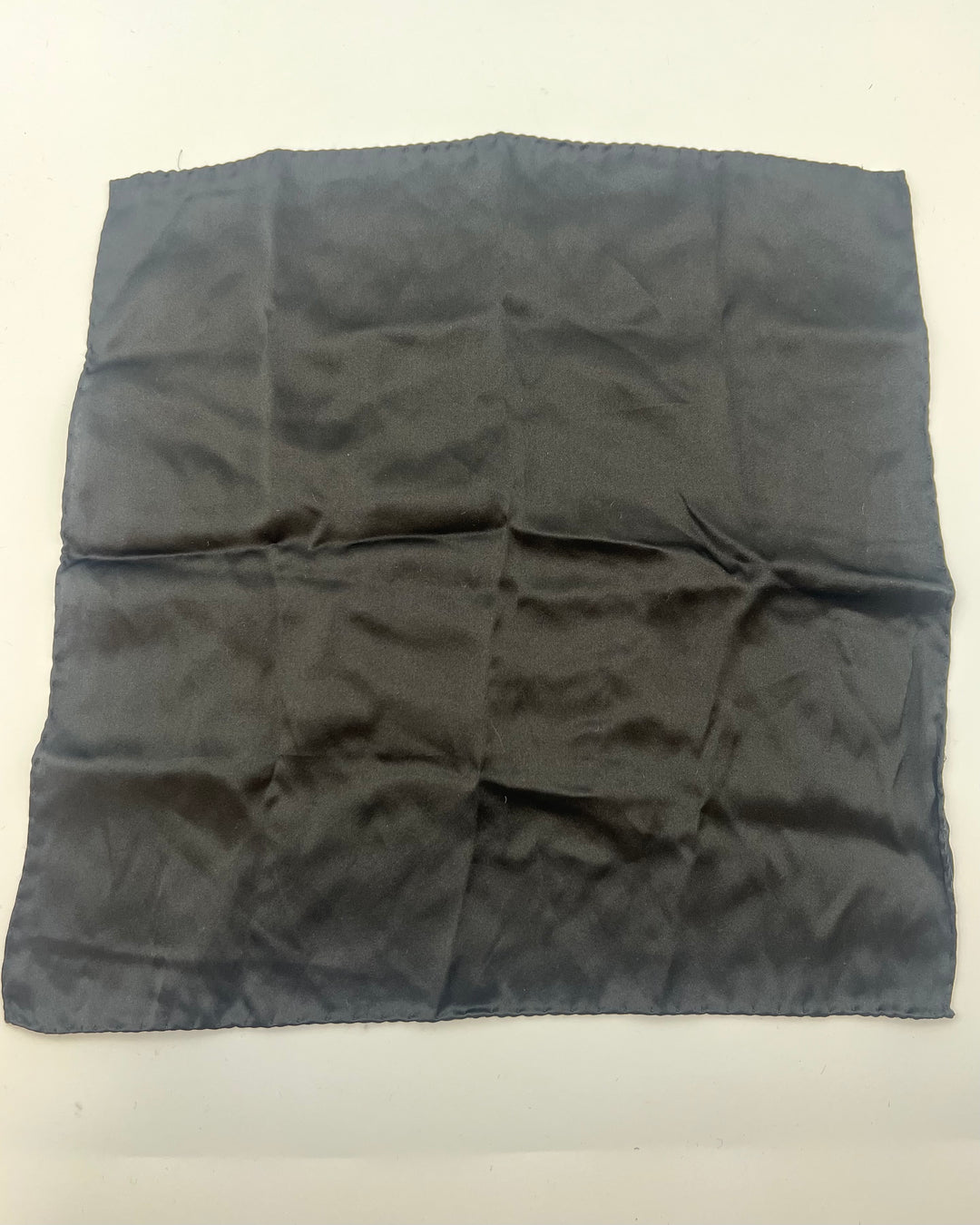 MENS Solid Black Pocket Square