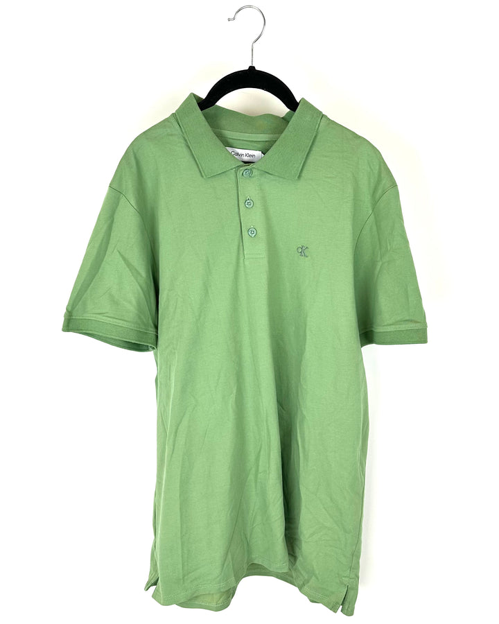 MENS Light Green Collar Shirt - Medium