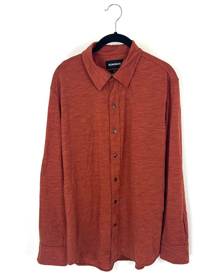 MENS Auburn Button Up Long Sleeve - Slim Fit Medium
