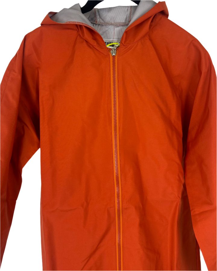 Orange Long Raincoat With Hood - Size 2/4, 6/8,  8/10, and 10/12