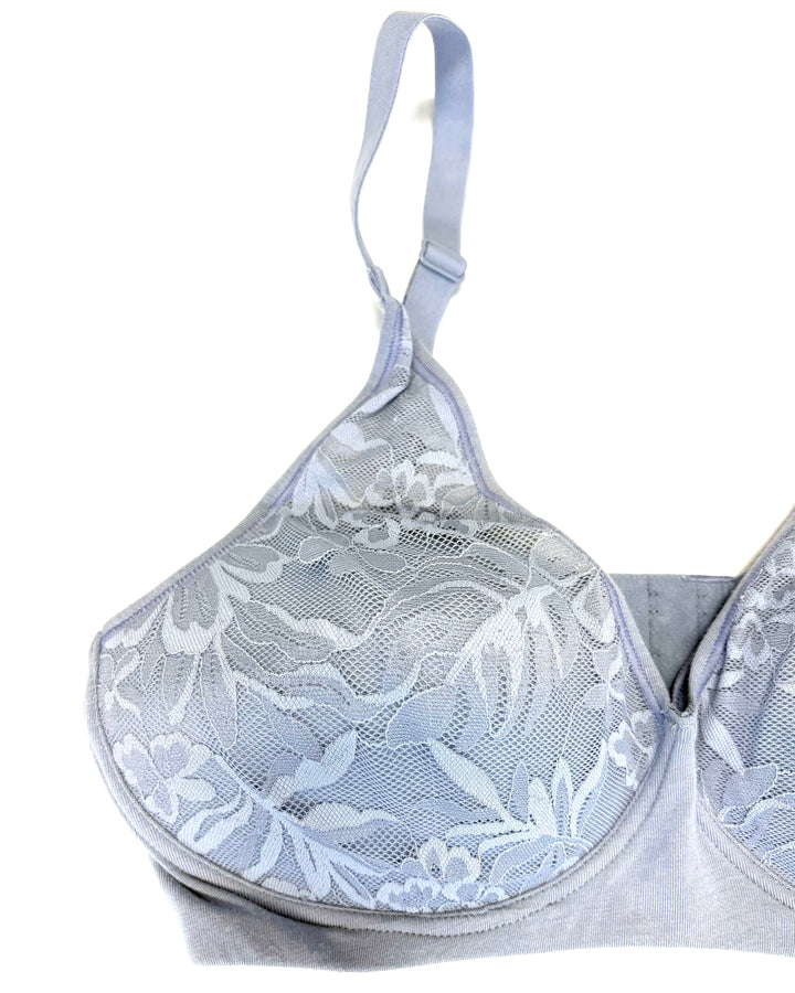 Light Blue Lace Bra - Small