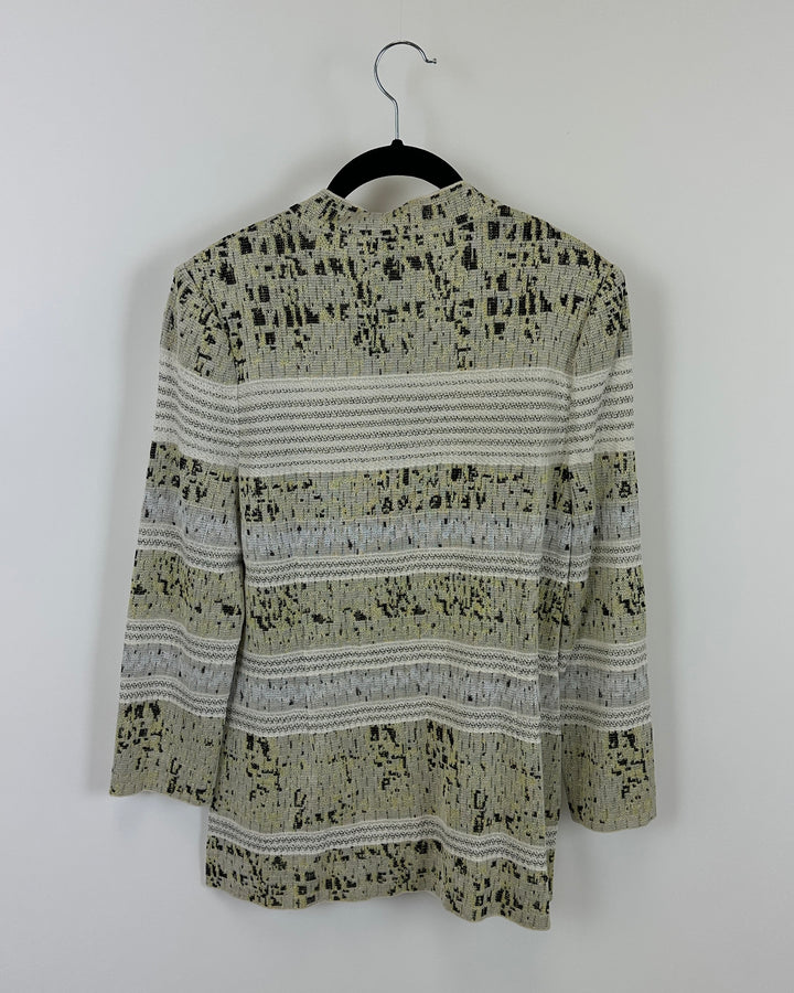 Abstract Print Cardigan Blazer - Size 2-4