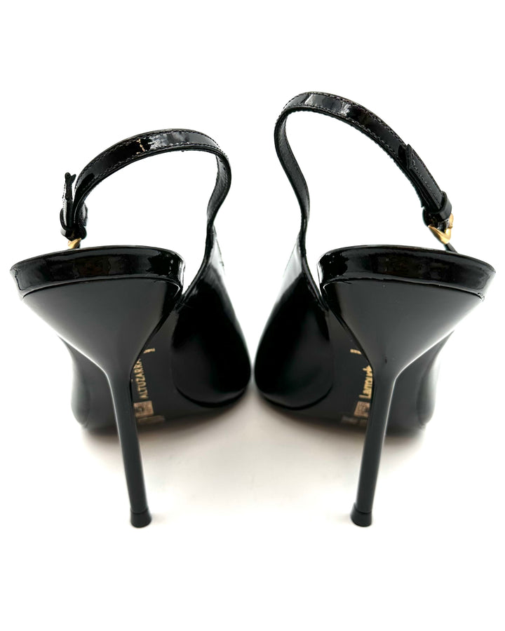 Black Patent Leather Slingback Heel - Size 7, 8.5, 9, 9.5, 10