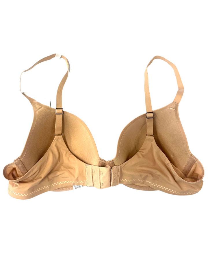 Dark Tan Polka Dot Stripe Underwire T-Shirt Bra - 34B