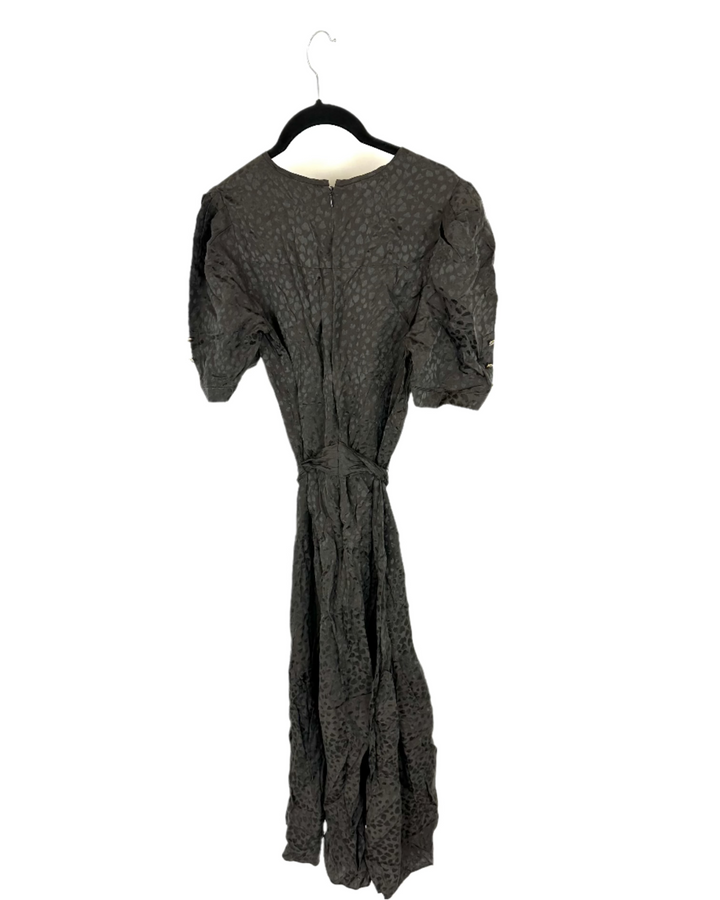 Dark Grey Leopard Print Dress - Size 0/2