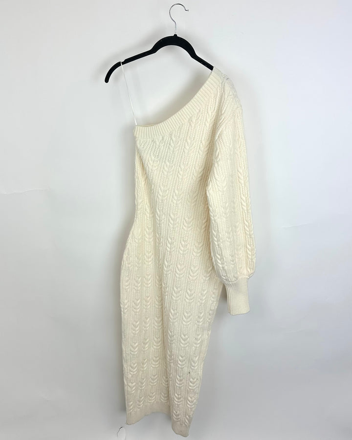 Asymmetric Long Sleeve Sweater Dress - Size 4/6
