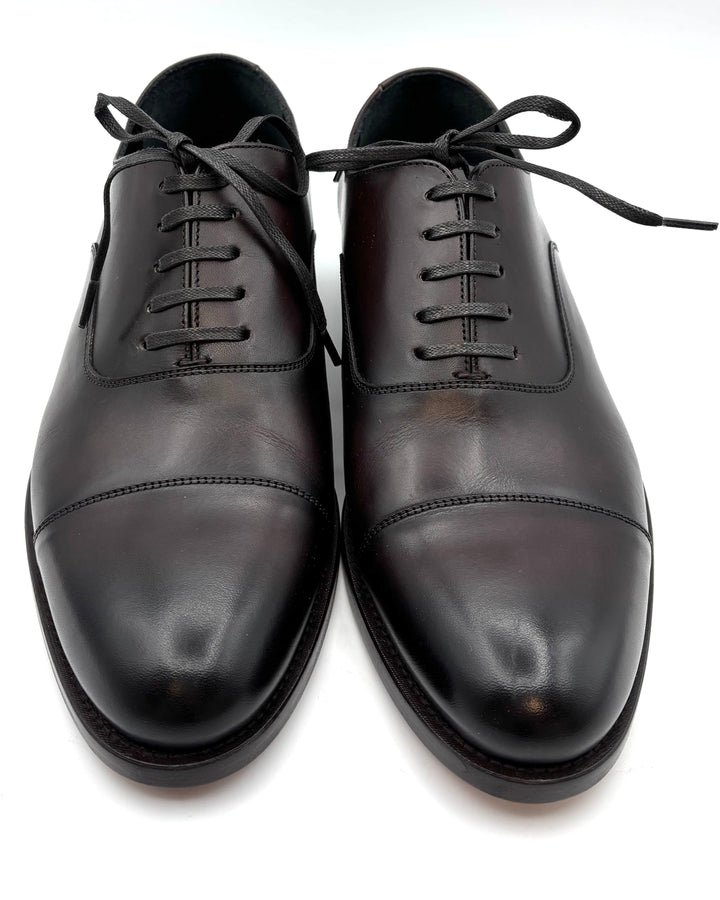 MENS Dark Chocolate Brown Lace Up Dress Shoes - Size 8