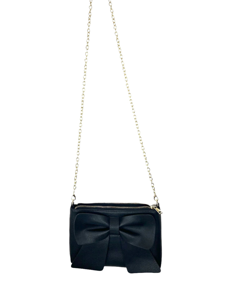Bow Black Crossbody Bag