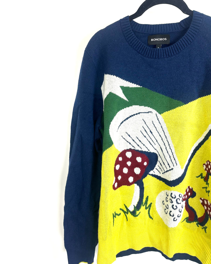 Navy Blue Golf Sweater - Mens Medium / Womens Large