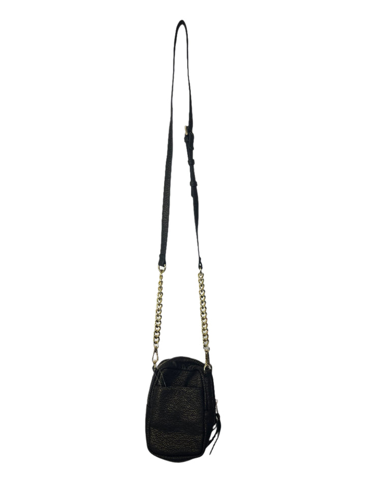 Black/Brown Gold Reflective Crossbody With Adjustable Strap