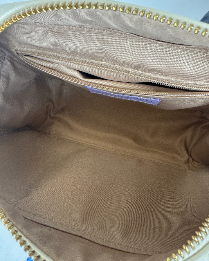 Cream Mini Convertible Hand Bag