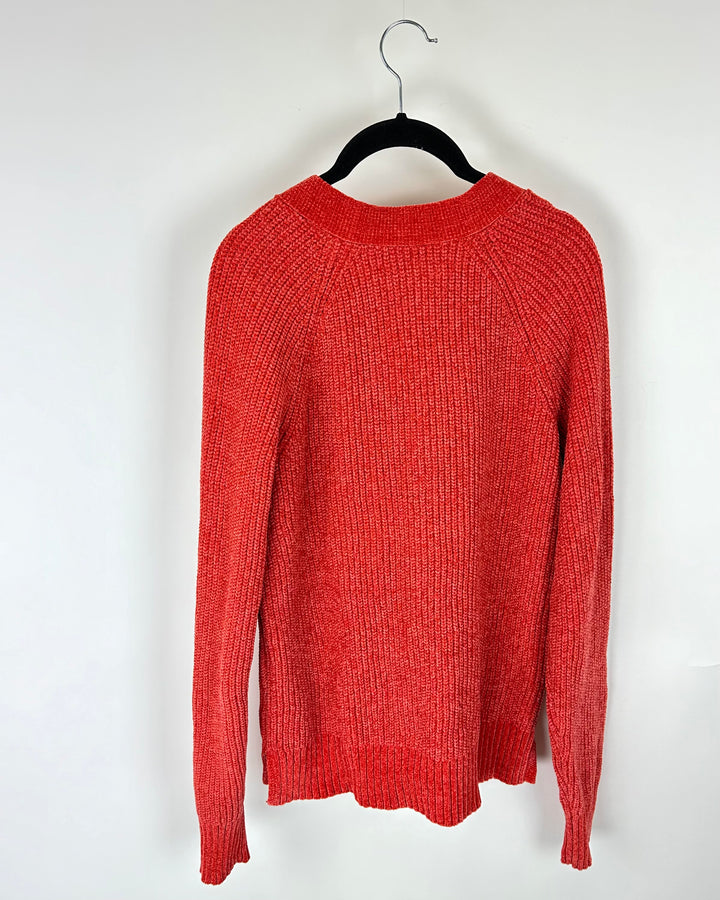 Orange Button Down Sweater - Size 4/6