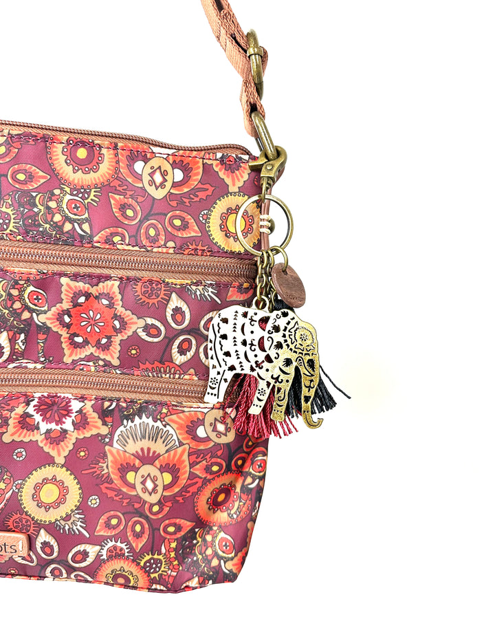 Red Floral Crossbody Bag