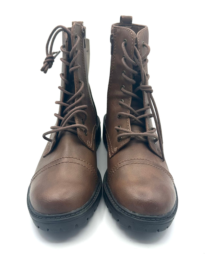 Brown Combat Boots - Size 10