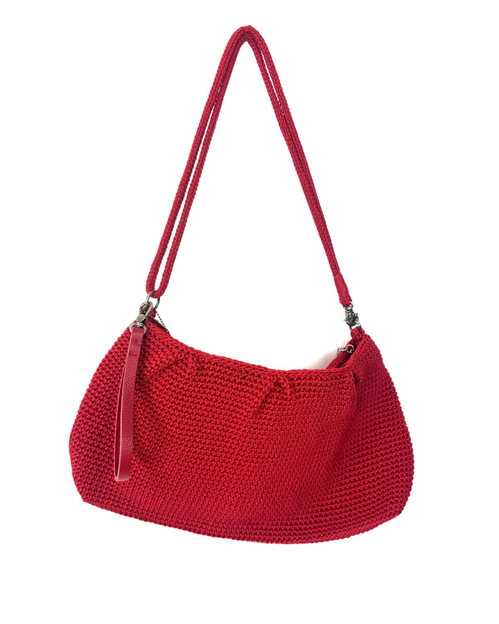Red Crochet Crossbody Bag