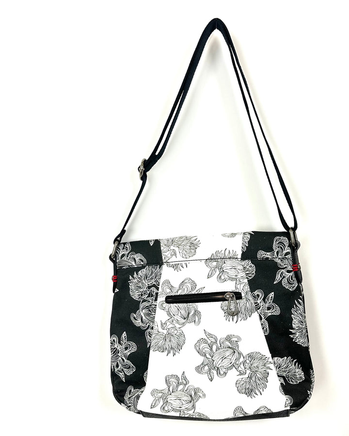 Black and White Patterned Crossbody Bag