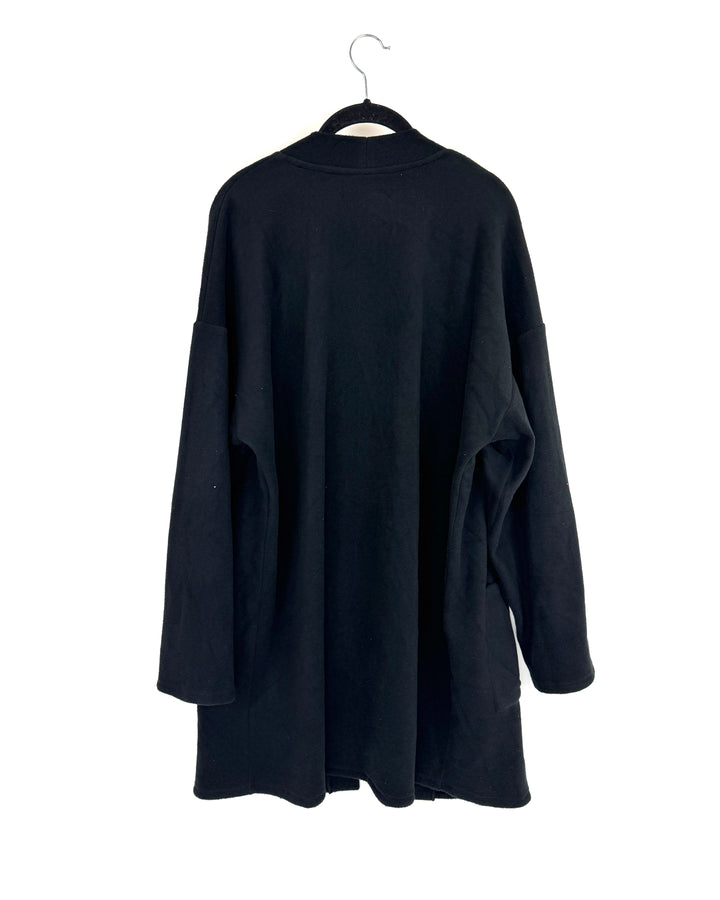Black Fleece Draped Cardigan - Size 10/12