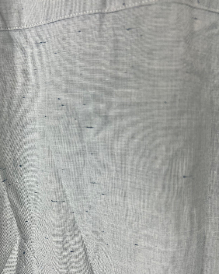 MENS Heather Blue Button Up Long Sleeve - Medium Slim Fit