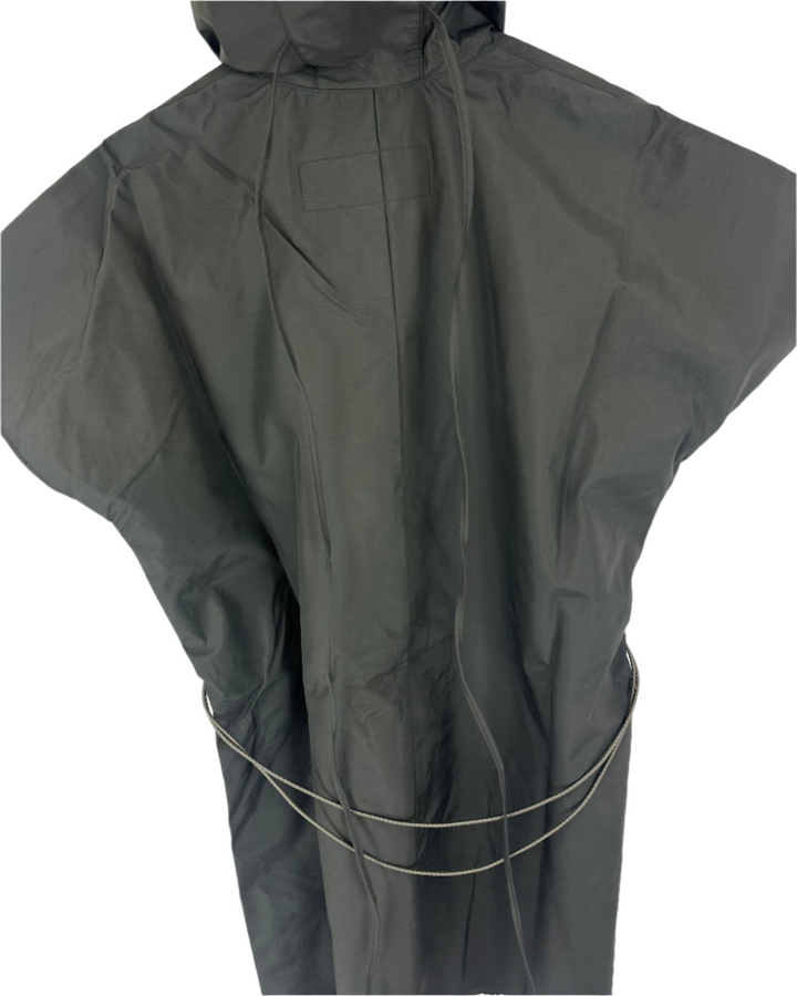 Dark Gray Short Sleeve Raincoat With Bungee Belt - Size 2/4,  4/6, 6/8, and 8/10