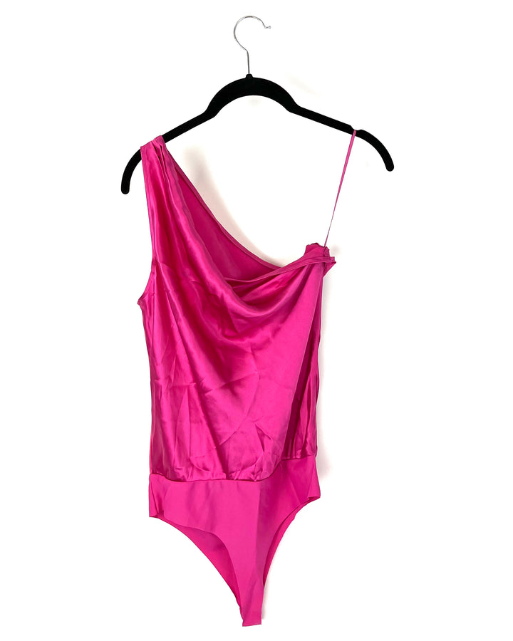 Pink One Shoulder Bodysuit - Size 2/4