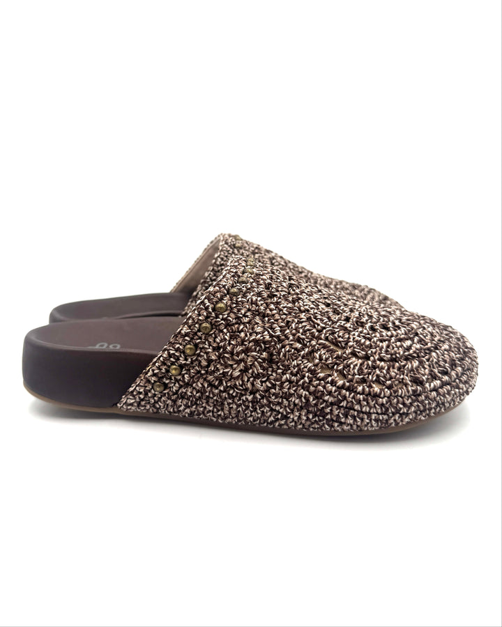 Brown Crochet Clogs - Size 6