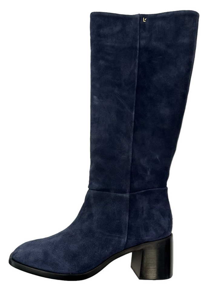 Navy Blue Suede Boots - Size 11