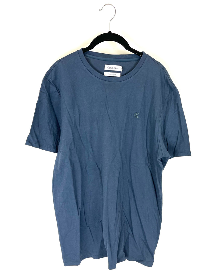 MENS Navy Crewneck Tee - Medium