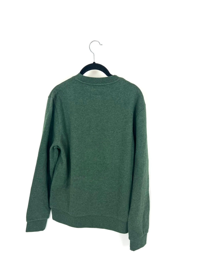 MENS Chenille Yeti Green Crewneck - Small