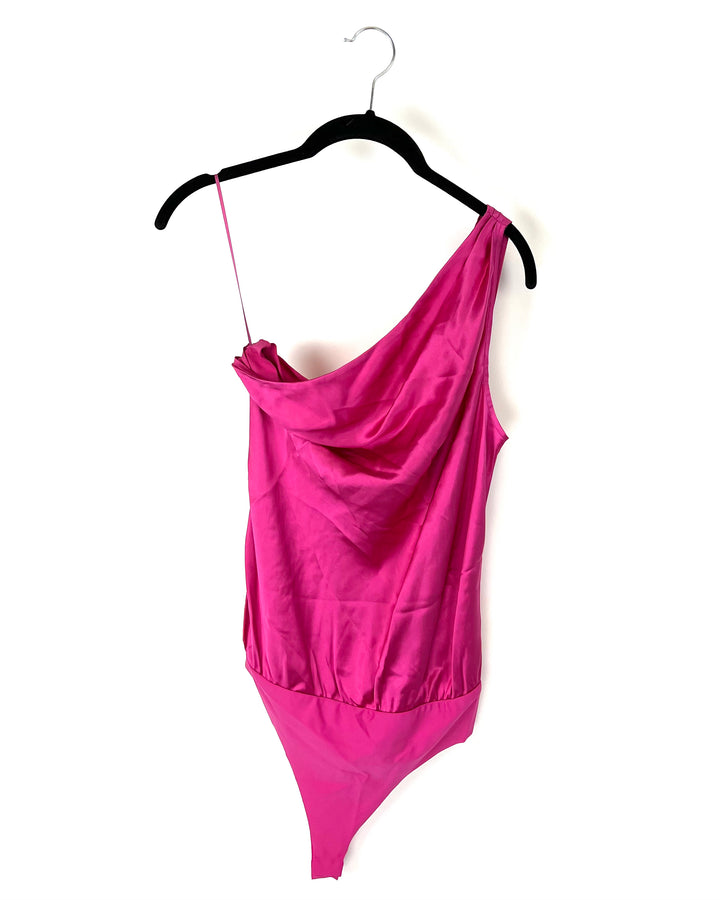 Pink One Shoulder Bodysuit - Size 2/4