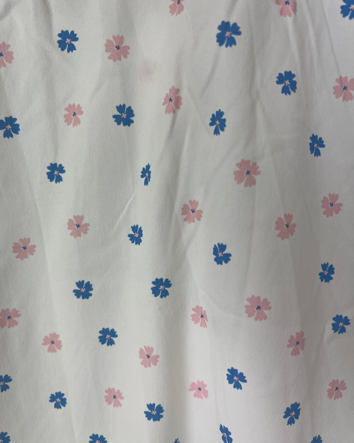 MENS Pink and Blue Floral Shirt - Slim Fit Medium