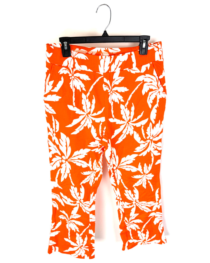 Orange And White Tropical Print - size 6/8
