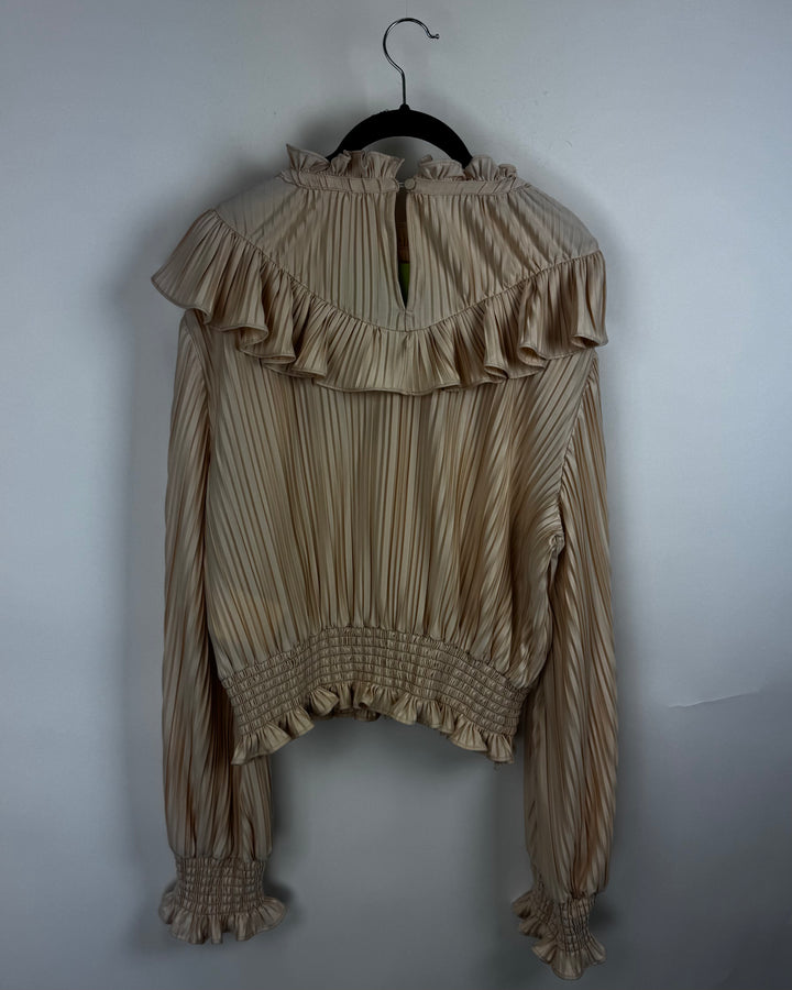Blush Pink Ruffle Blouse - Size 2/4