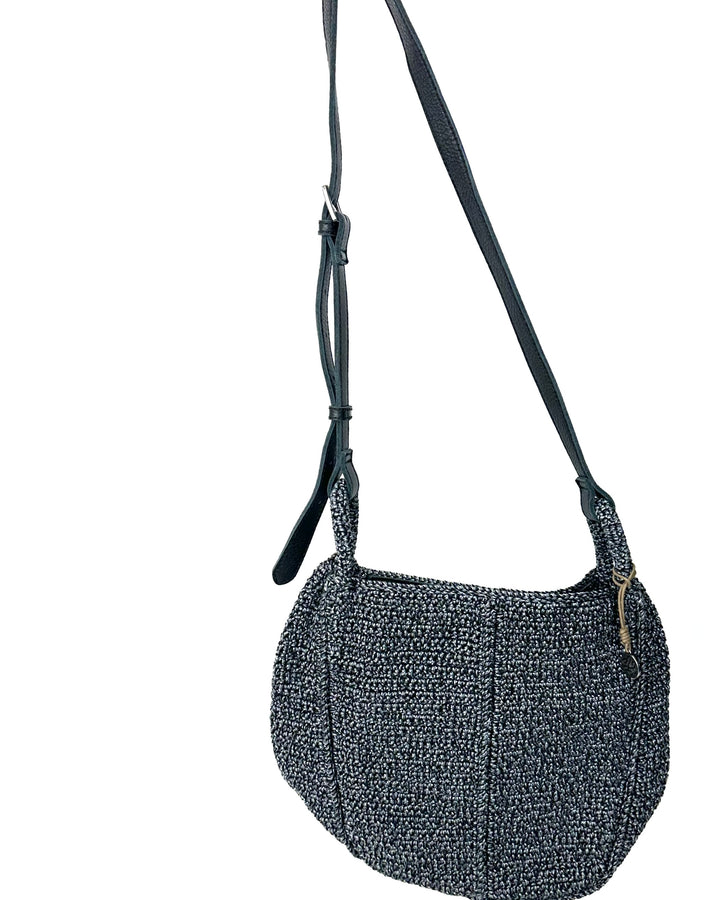 Blue and Black Crochet Bag