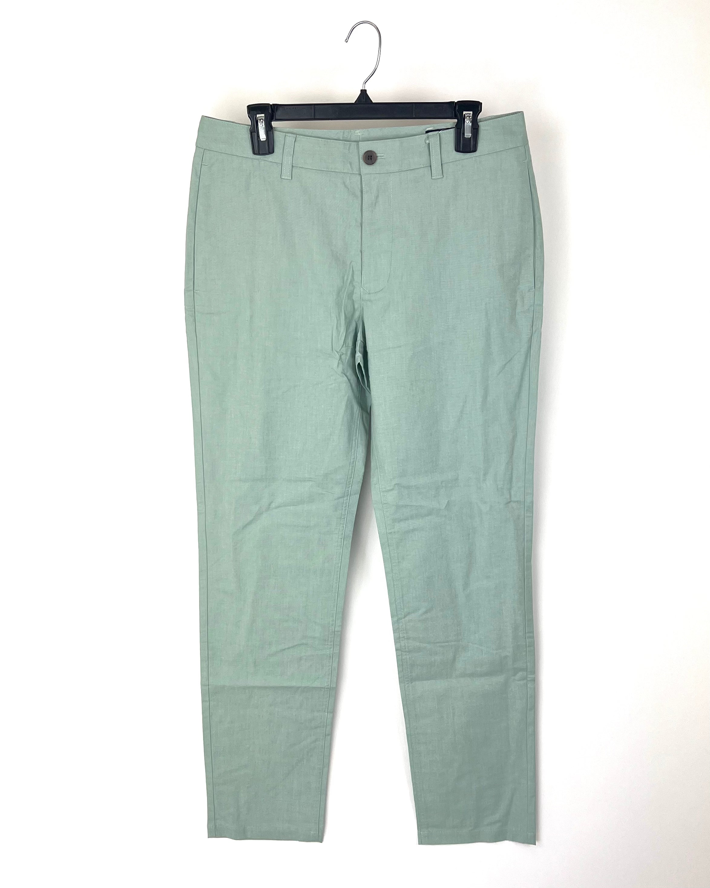 Men'S Dark Green Slim Fit Metallic Pants main image 1