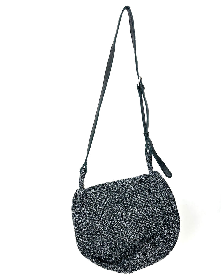 Blue and Black Crochet Bag