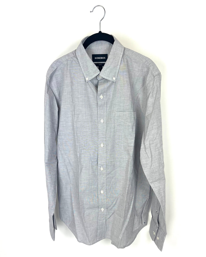 MENS Pale Grey Shirt - Slim Fit Medium