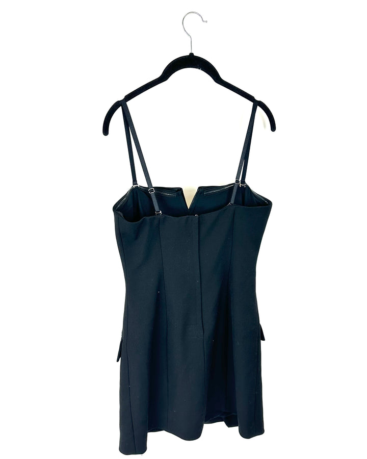 Black Mini Tux Dress - Size 4