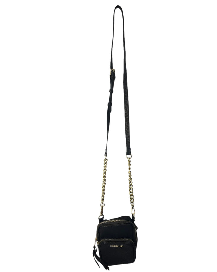 Black/Brown Gold Reflective Crossbody With Adjustable Strap