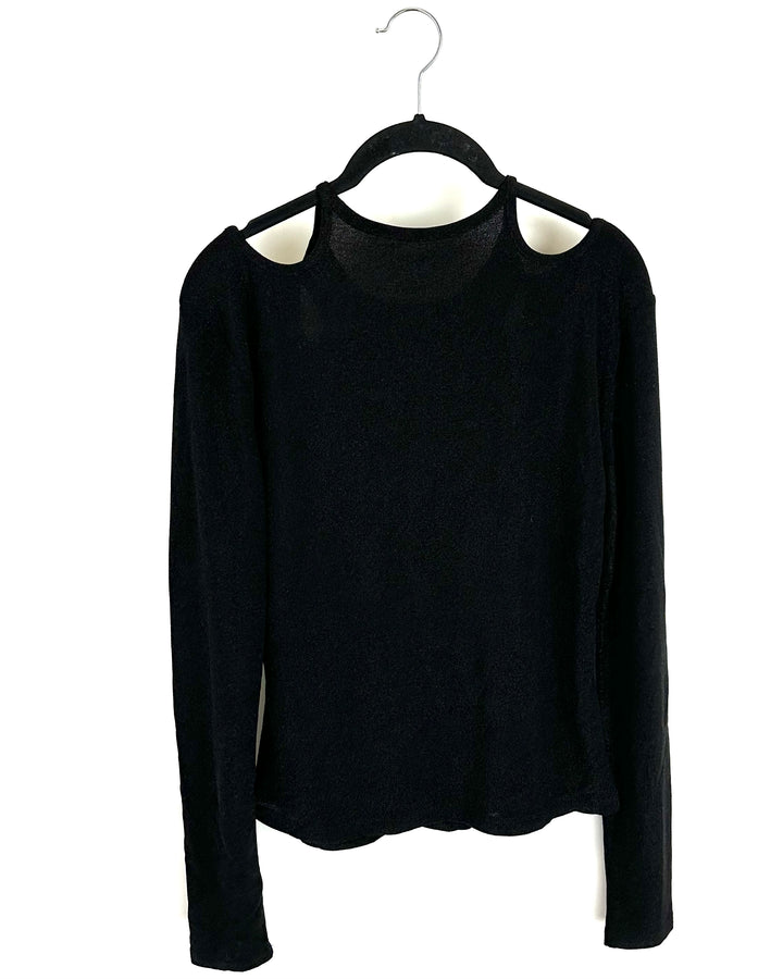 Black Cold Shoulder Top - Size 2/4
