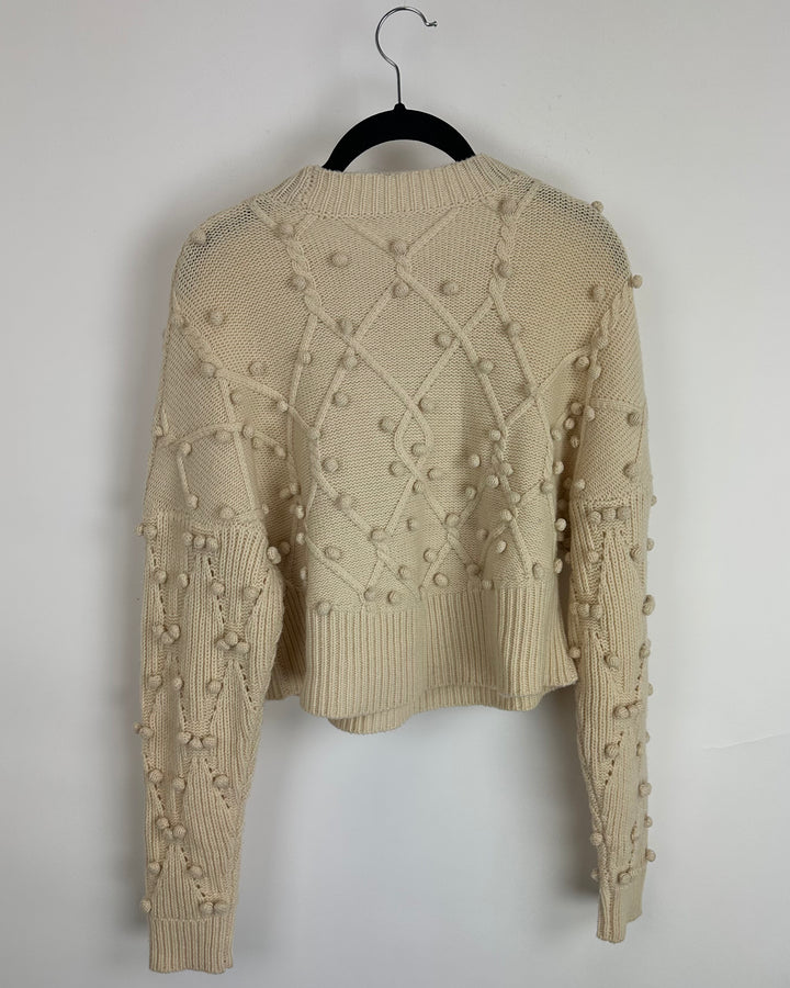 Ivory Pom-Pom Sweater - Size 4/6