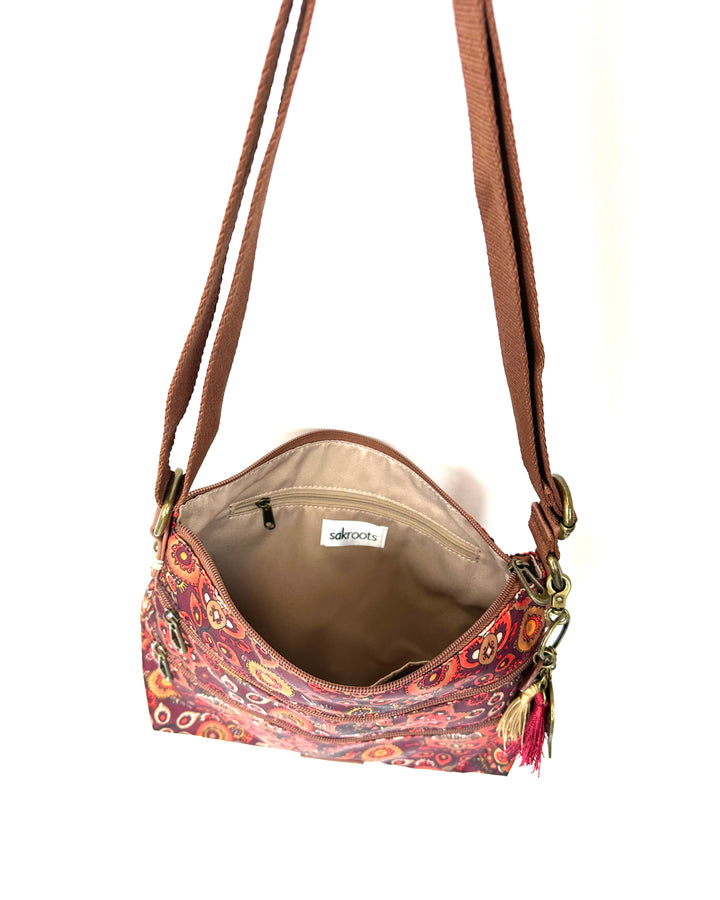 Red Floral Crossbody Bag