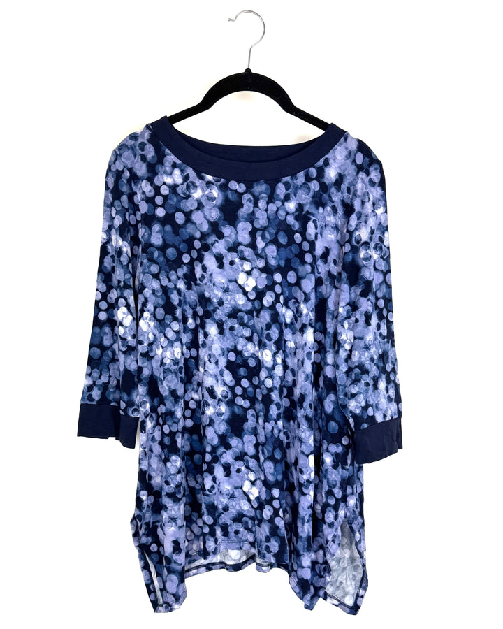 Blue Dot Pajama Set - Petite Small and 1X