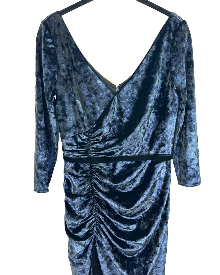 Navy Blue Midi Dress - Size 0