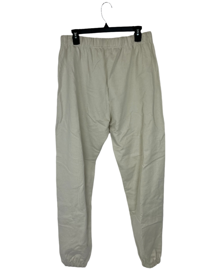 MENS Ivory Jogger Sweatpants - Medium