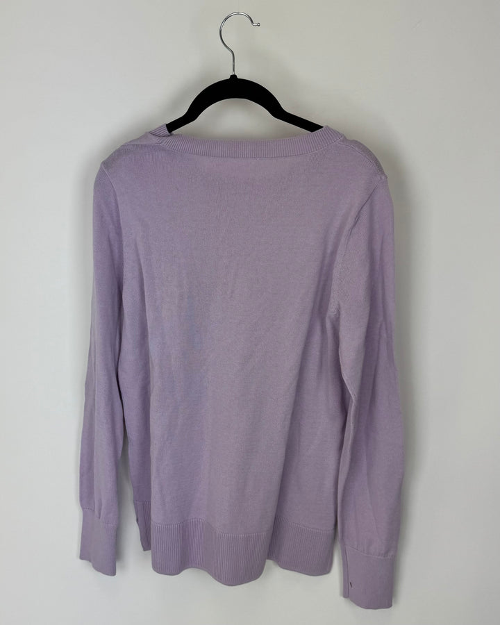 Purple Smile Crewneck Sweater - Size 8/10
