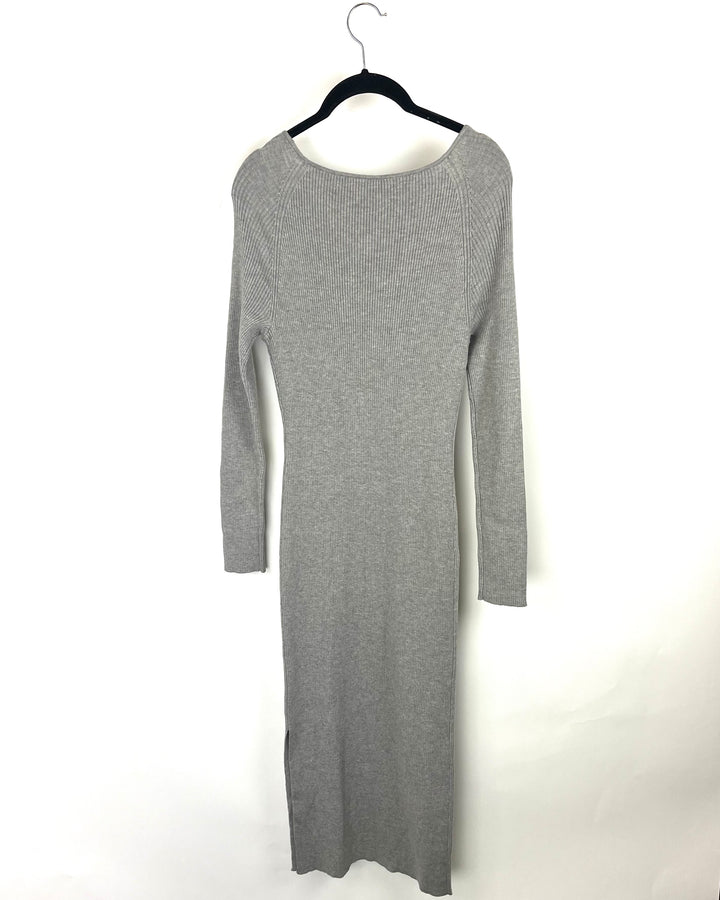 Gray Long Sleeve Sweater Dress - Size 2/4