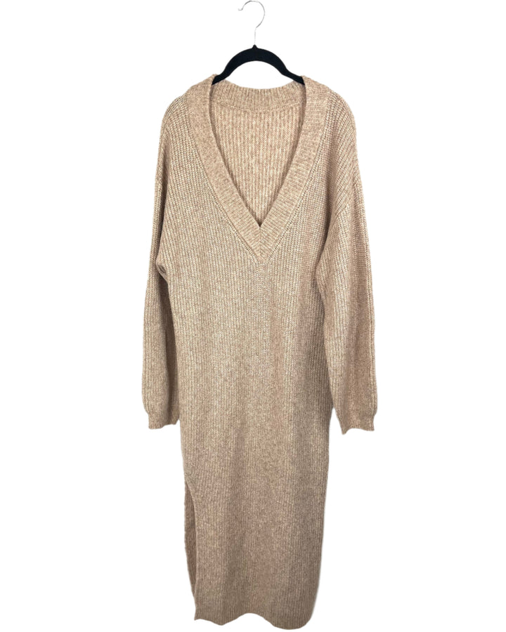 Beige Sweater Dress - Size 6/8